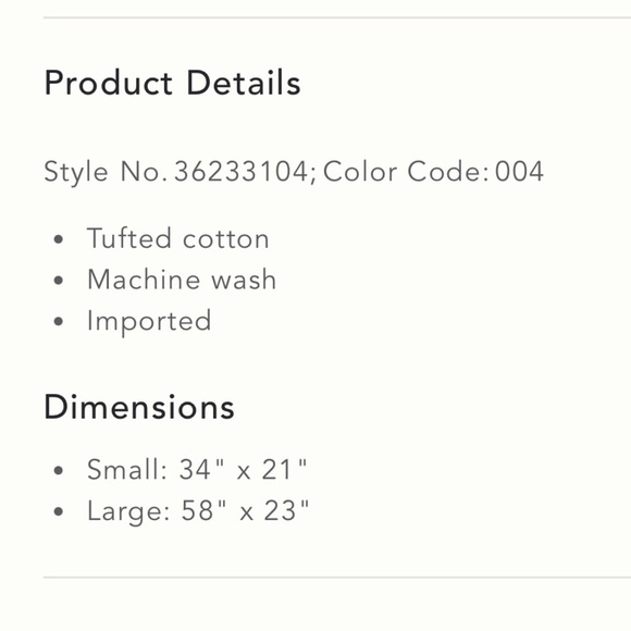 Anthropologie Geraldine Large Bath Mat NEW - Picture 2 of 7